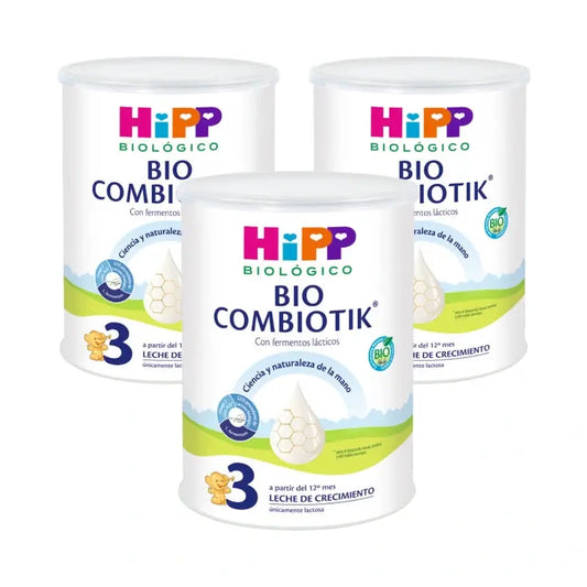 Hipp Combiotik 3, Leite para Crescimento, Embalagem 3 x 800 g