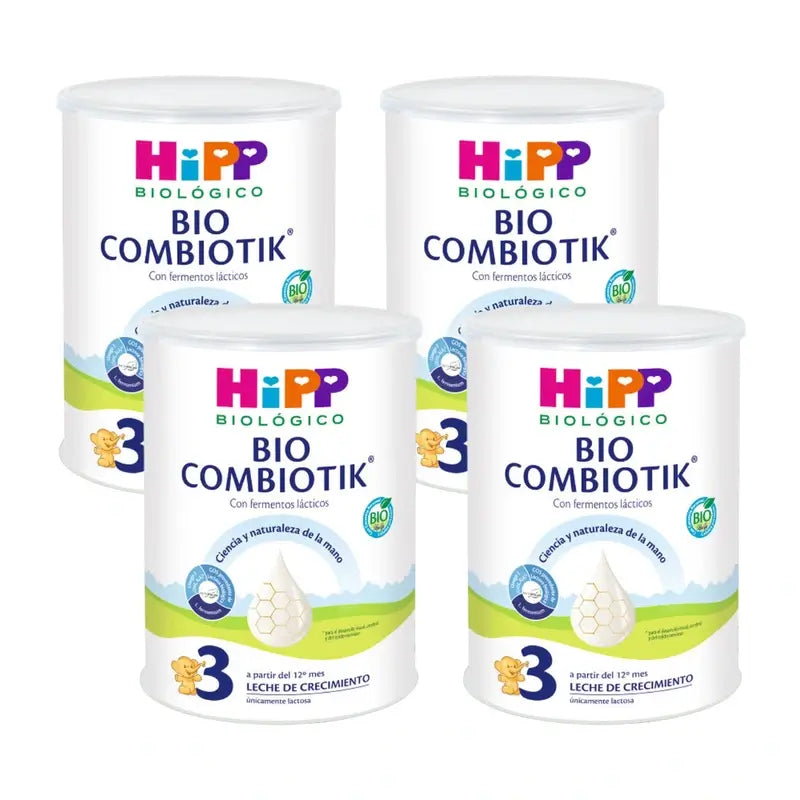 Hipp Combiotik 3, Leite para Crescimento, Embalagem 4 x 800 g