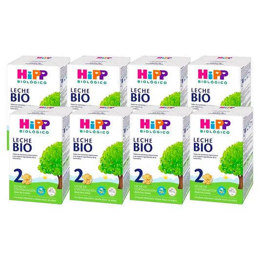 Hipp Milk 2 Organic Continuation, embalagem 8 x 600 g
