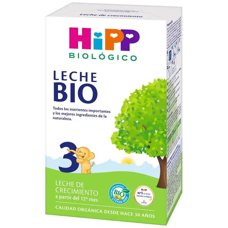 Hipp Organic Growing Up Leite 3, 500 G