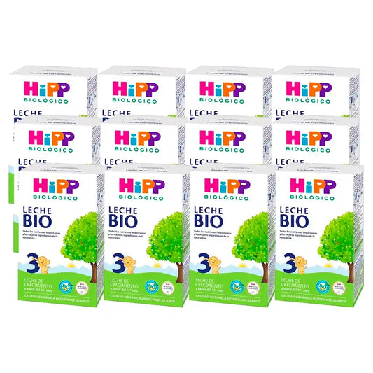 Hipp Organic Growing Up Milk 3, embalagem de 12 x 500 g