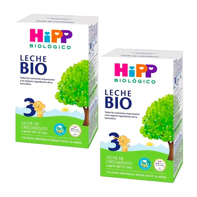 Hipp Organic Growing Up Milk 3, embalagem de 2 x 500 g