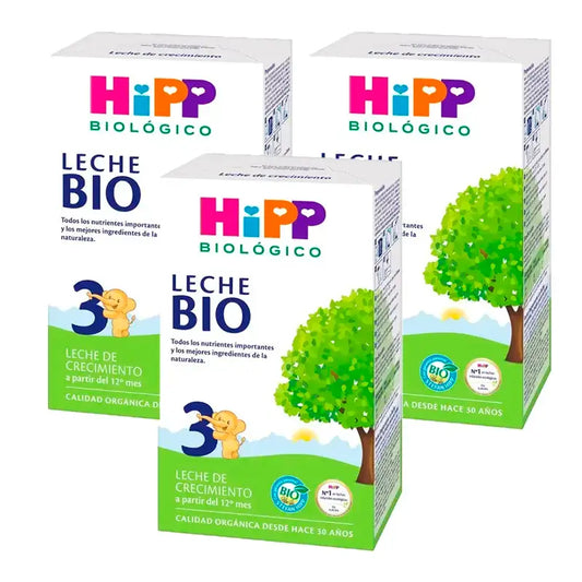 Hipp Organic Growing Up Milk 3, embalagem de 3 x 500 g