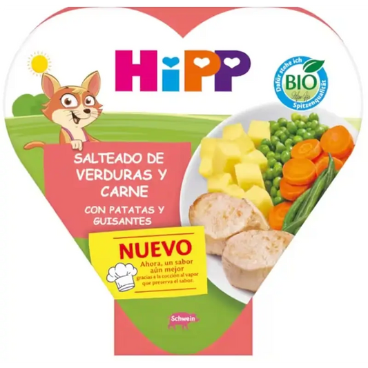 Hipp Legumes Salteados, Carne, Batatas e Ervilhas Biológicas, 250 G
