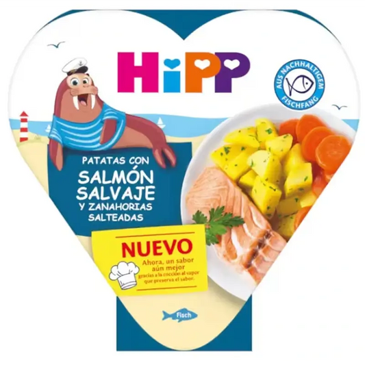 Hipp Cenouras e Batatas com Salmão Selvagem, 250 G