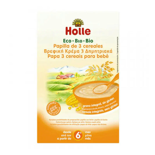 Holle Bio Papilla Integral de Tres Cereales