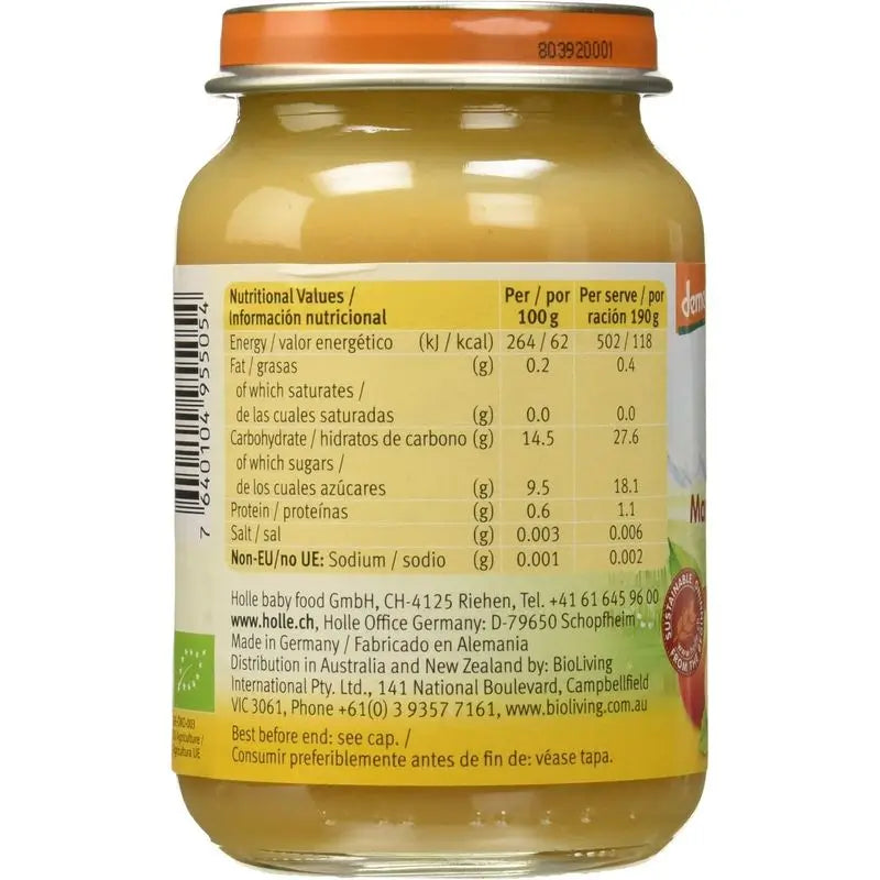 Frasco de maçã e pêssego Holle