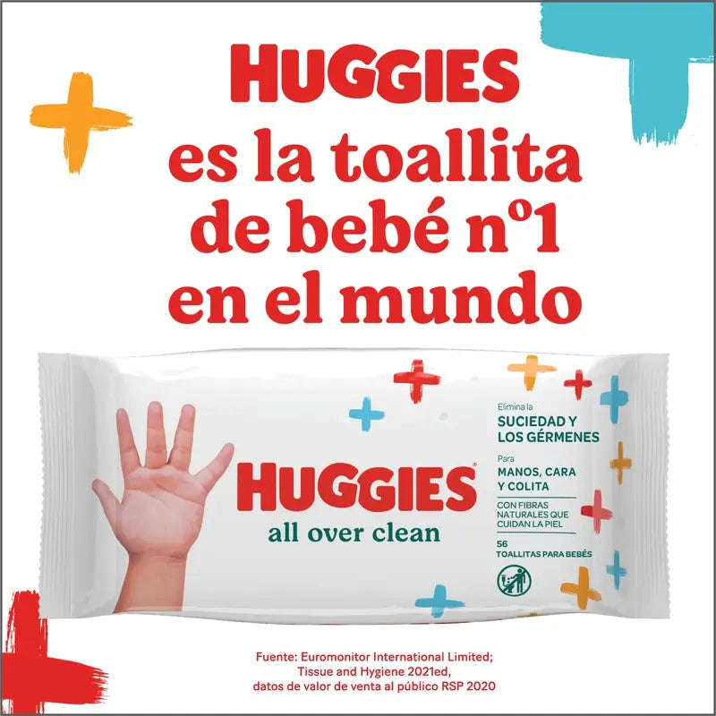 Toalhetes de limpeza Huggies All Over Clean , 56 unid.
