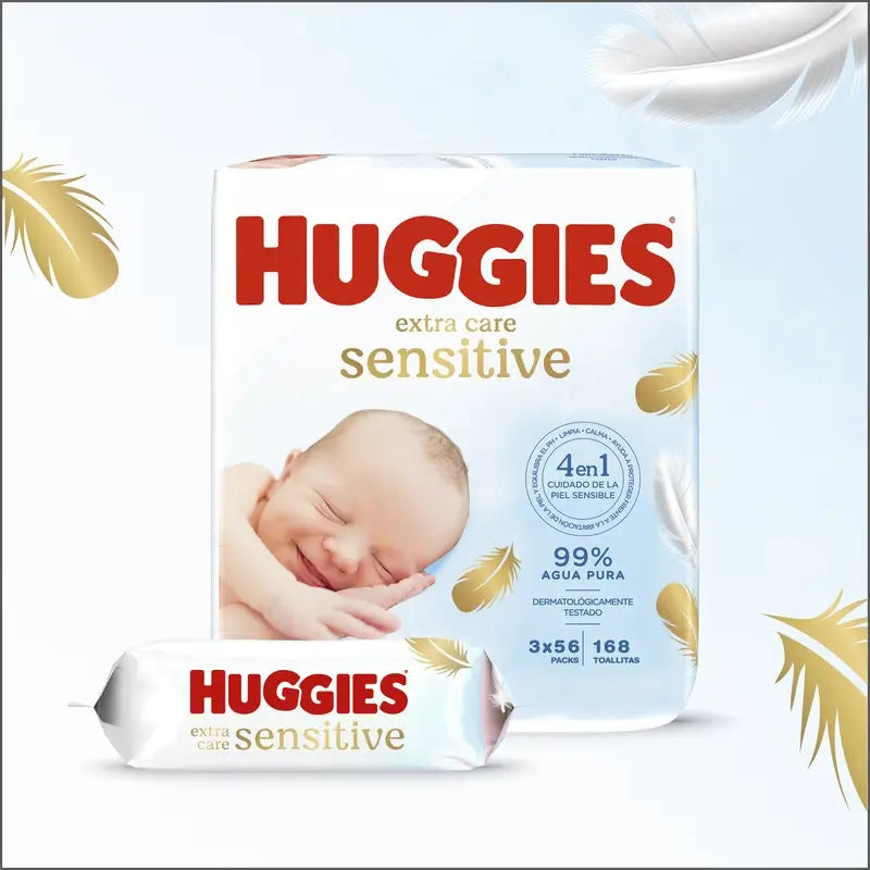 Toalhetes Huggies Extra Care Sensitive , 144 unidades