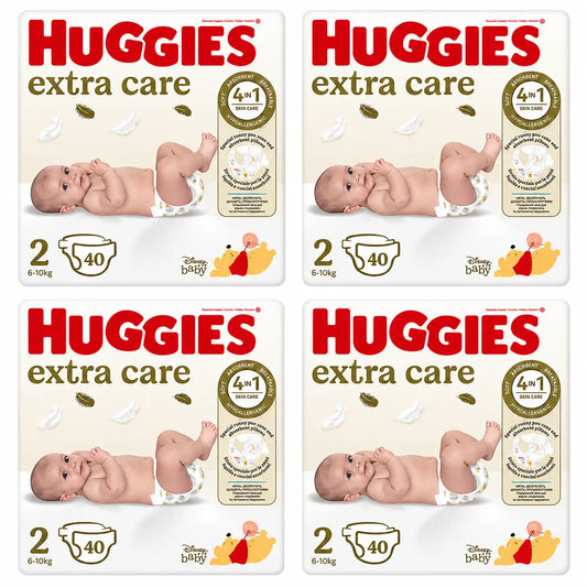 Huggies Extra Care Tamanho 3 (6-10 Kg) Fraldas Disney para Bebés, 40 unidades, embalagem 4
