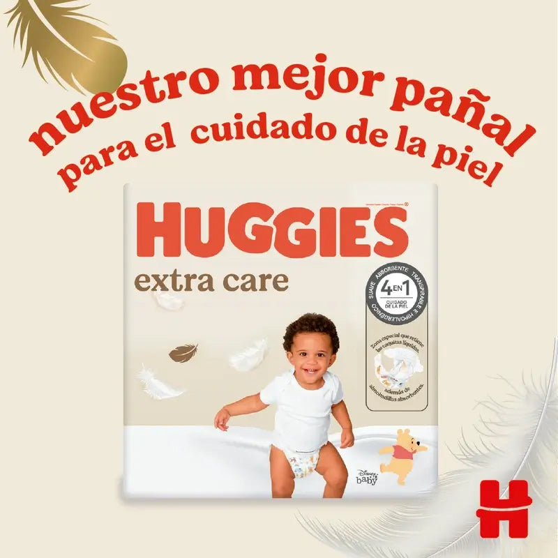 Fralda Huggies Extra Care Tamanho 4 (8-14Kg) , 33 unidades.