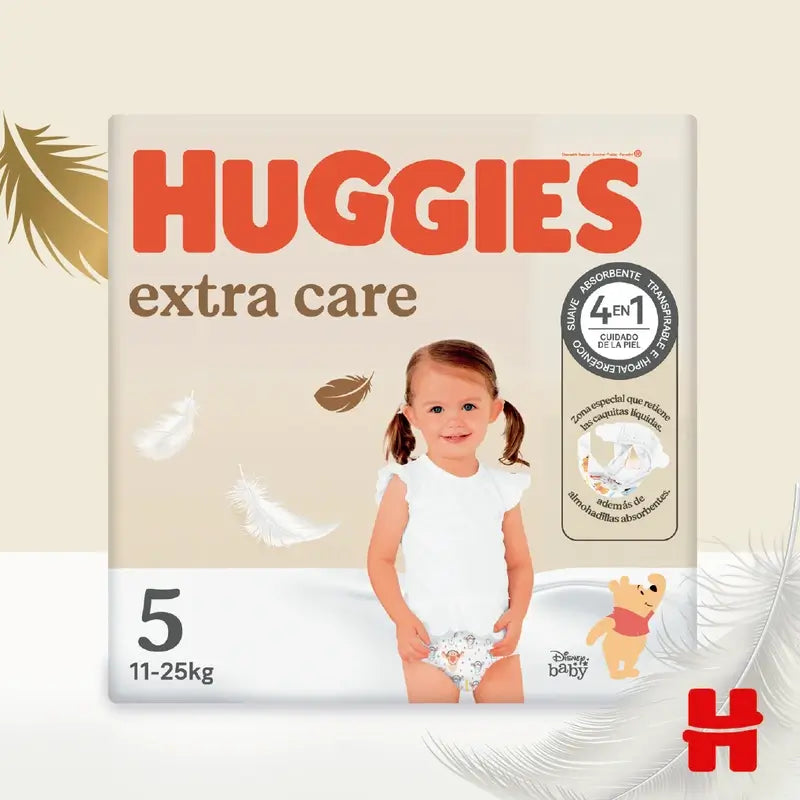 Fralda Huggies Extra Care Tamanho 5 (11-25Kg) , 28 unidades.