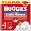 Huggies Little Movers Tamanho 4 (9-14 Kg) Fraldas Disney para Bebés, 120 unidades