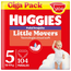 Huggies Little Movers Tamanho 5 (12-17 Kg) Fraldas Disney para Bebés, 104 unidades