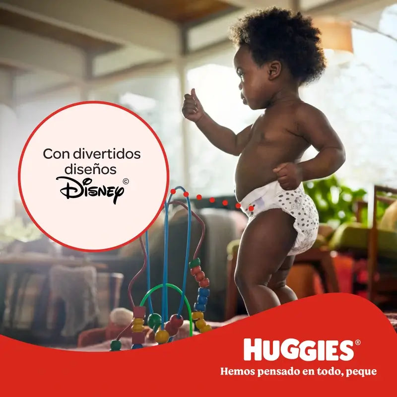 Huggies Little Movers Tamanho 5 (12-17 Kg) Fraldas Disney para Bebés, 104 unidades