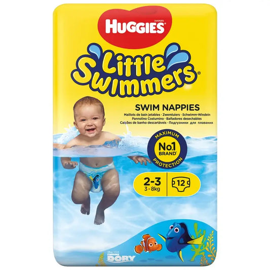 Fraldas de natação Huggies Little Swimmers Tamanho 2-3 , 12 unidades
