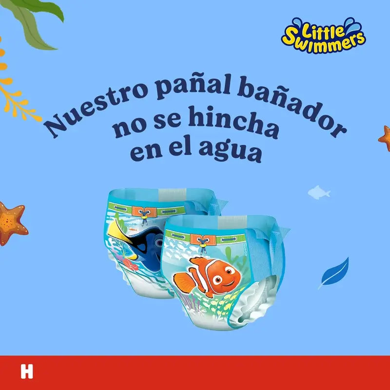 Fraldas de natação Huggies Little Swimmers Tamanho 2-3 , 12 unidades
