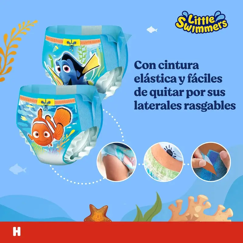 Fraldas de natação Huggies Little Swimmers Tamanho 2-3 , 12 unidades