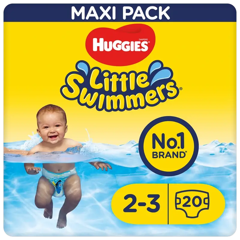 Fraldas de natação Huggies Little Swimmers tamanho 2-3, 20 unidades.
