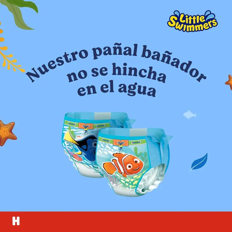 Fraldas de banho Huggies Little Swimmers tamanho 3-4, 20 unidades.