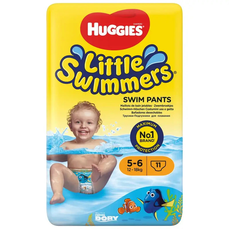 Fraldas de natação Huggies Little Swimmers Tamanho 5-6 , 11 unidades