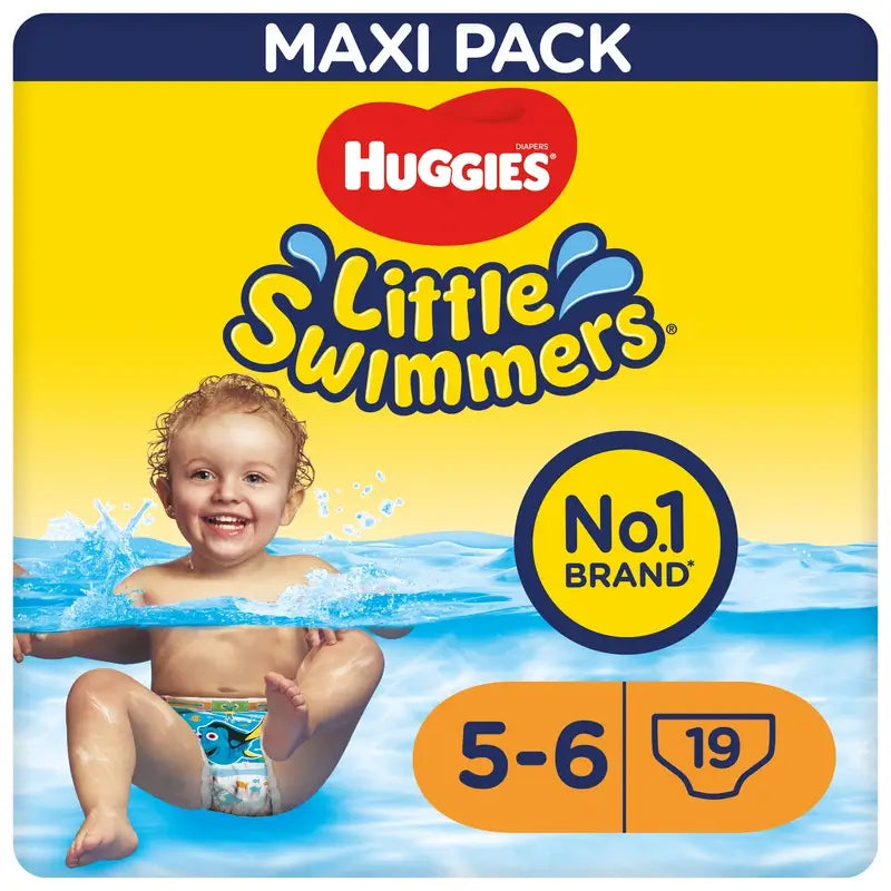 Fraldas de natação Huggies Little Swimmers tamanho 5-6, 19 unidades.