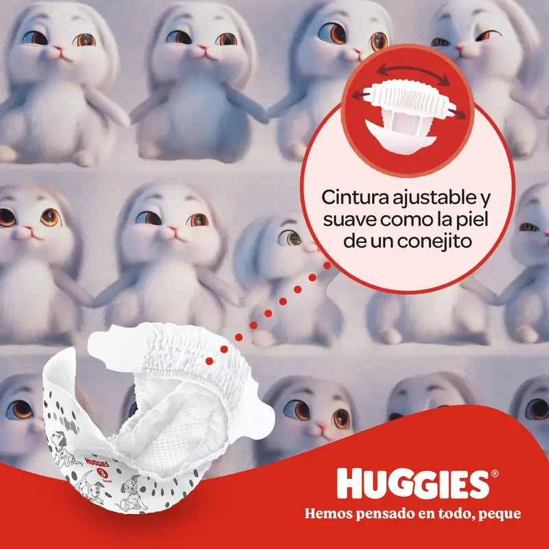 Huggies Little Movers Tamanho 4 (7-18 Kg) Fralda de bebé Disney, 150 unidades.
