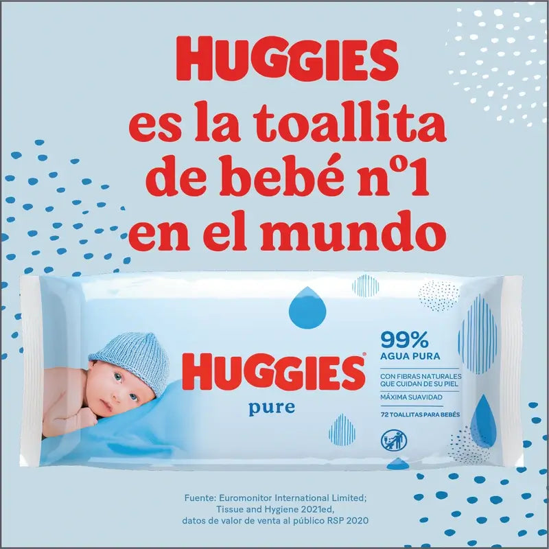 Toalhetes Huggies Pure , 56 unid.