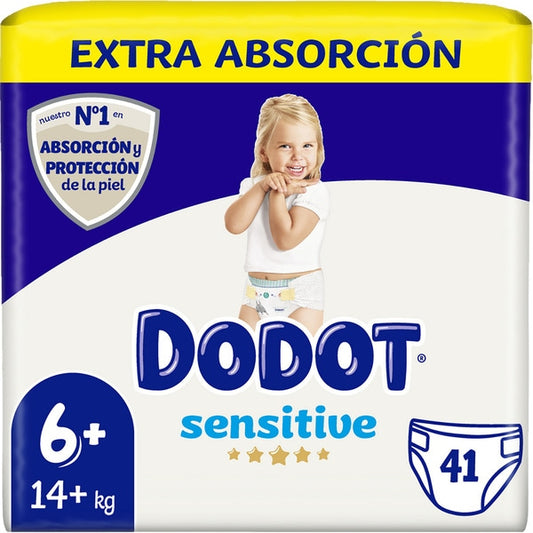 Dodot Sensitive Extra-Jumbo Pack Tamanho 6 , 41 unidades