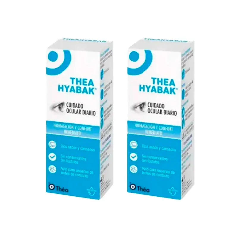 Hyabak Eye Drops Solution, embalagem de 2 x 10 ml