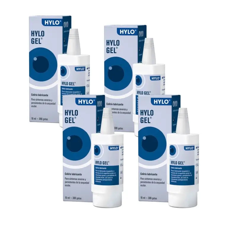 Hylo Gel Colírio 10 ml, embalagem de 4
