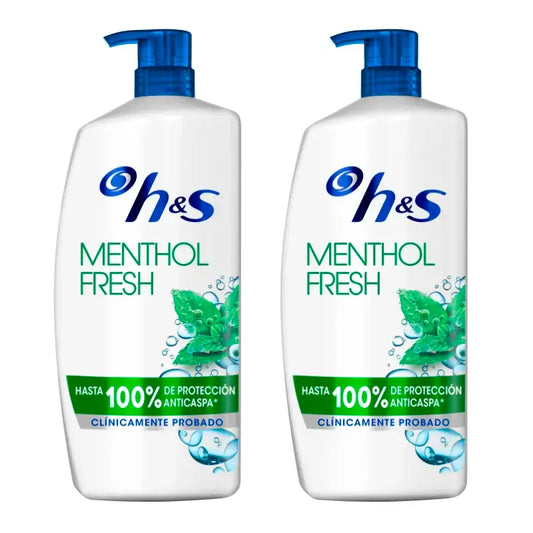 Champô H&S Mentol, embalagem de 2 x 1000 ml