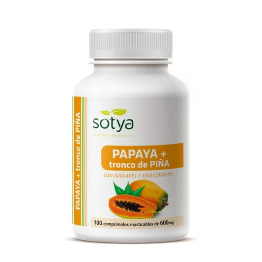 Sotya Papaia + Caule de Ananás 600 Mg, 100 Comprimidos