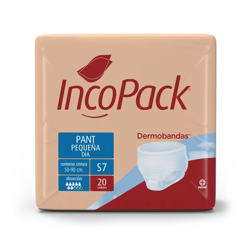 Incopack Pant Pant Absorvente Dia Tamanho pequeno, 80 unidades.