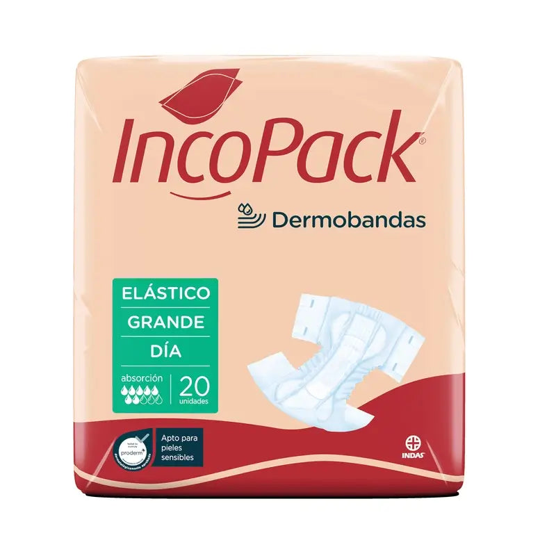 Incopack Anatomical Elastic Anatomical Day Tamanho grande, 80 unidades