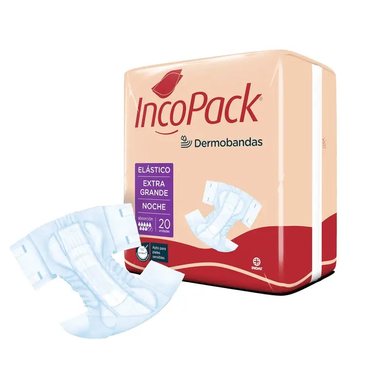 Incopack Elastic Absorbent Night Absorbent Extra Large Size , 80 unidades