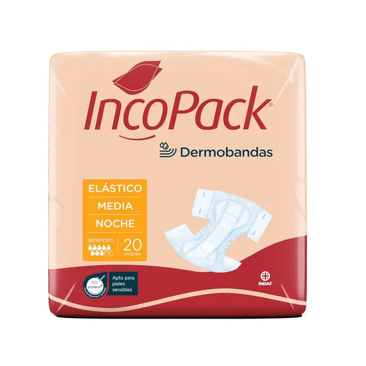 Incopack Anatómico Elástico Noite Tamanho Médio , 80 unidades