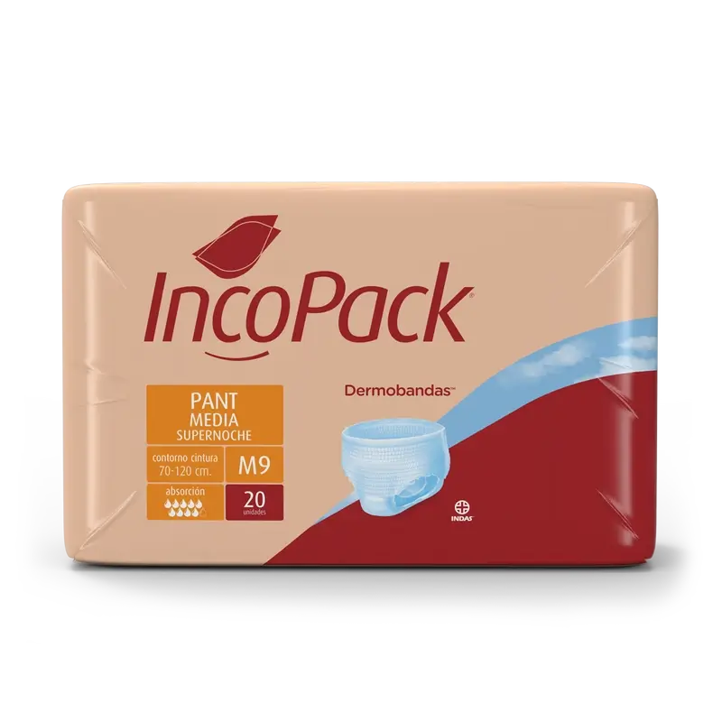 Incopack Anatomical Elastic Super Night Elastic Tamanho médio, 80 pcs.