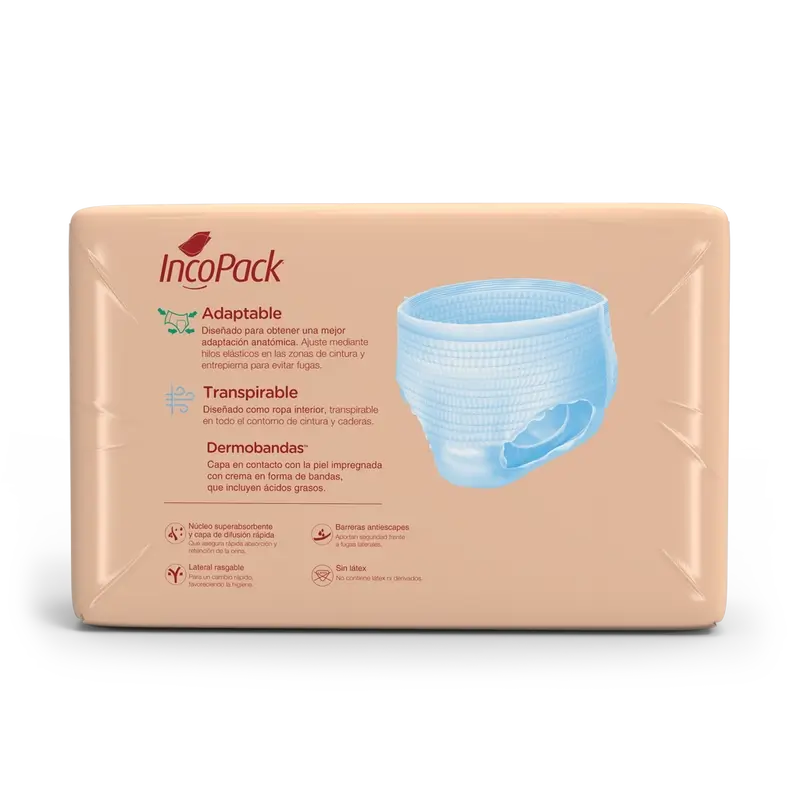 Incopack Anatomical Elastic Super Night Elastic Tamanho médio, 80 pcs.