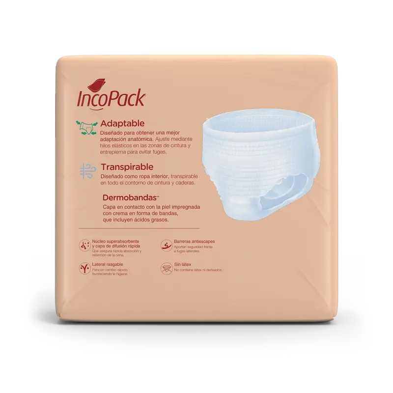Incopack Absorbent Pant Day Extra Large Size , 80 unidades
