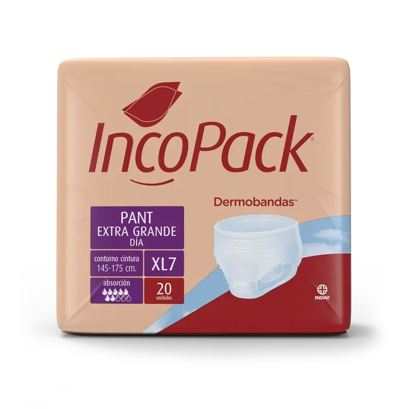 Incopack Calça absorvente Pant Day Tamanho extra grande, 80 unidades.
