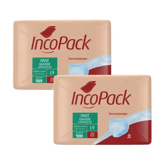 Incopack Calça Absorvente Calça Super Noite Tamanho Grande , Embalagem 2, 160 unidades.