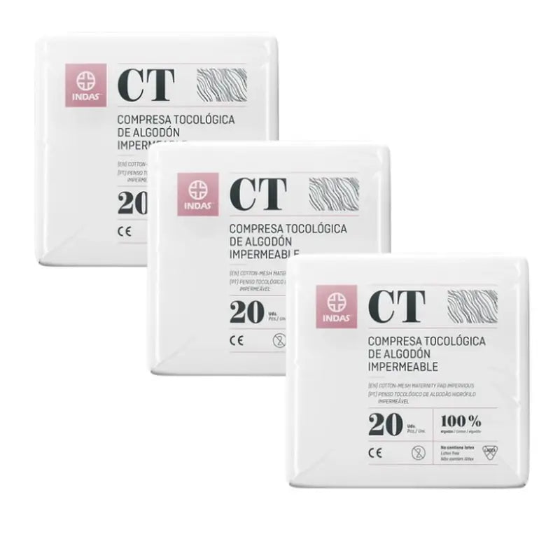 Almofada de maternidade de algodão, 3 x 20 unidades