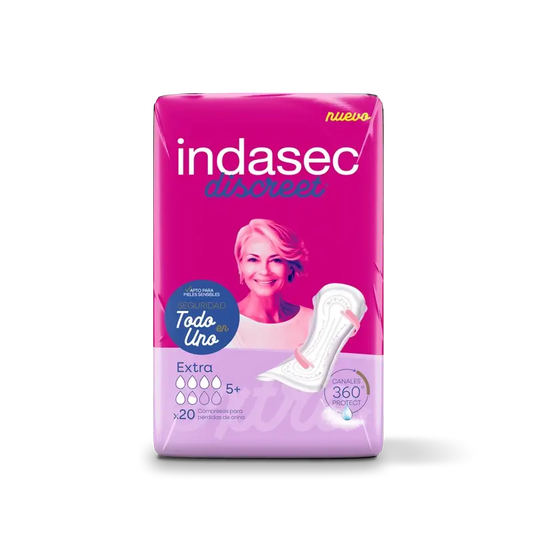 Penso para incontinência Indasec Discreet Extra , 20 unidades