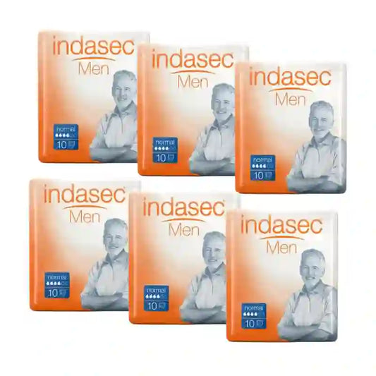 Indasec Men Penso absorvente para homem normal , 6X10 unidades