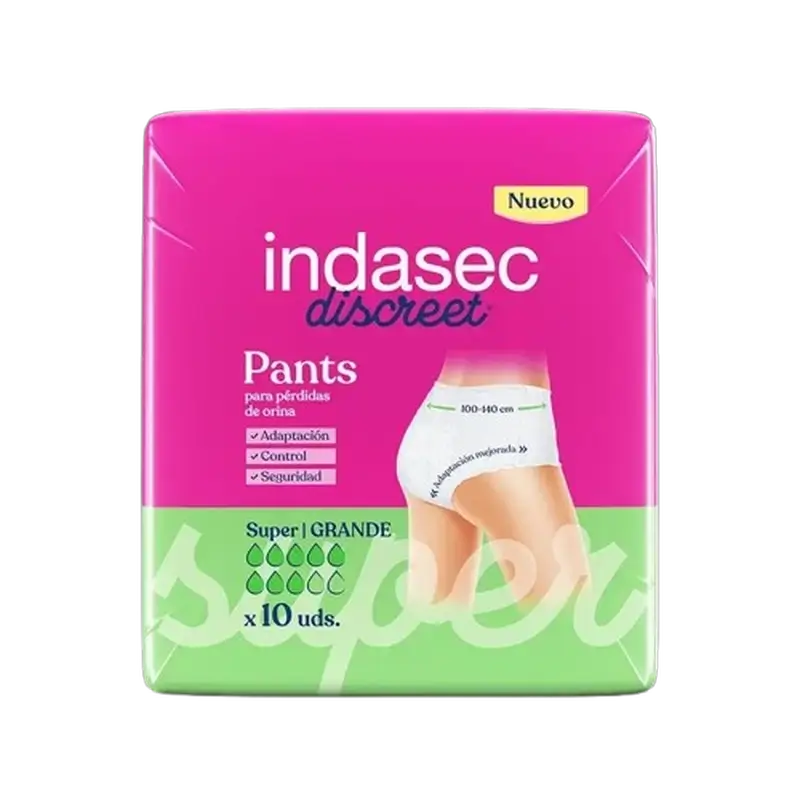 Indasec Discreet Panty Incontinência Super Large Size , 10 peças
