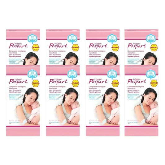 Indasec Pospart Almofada normal com asas , 8 x 14 unidades