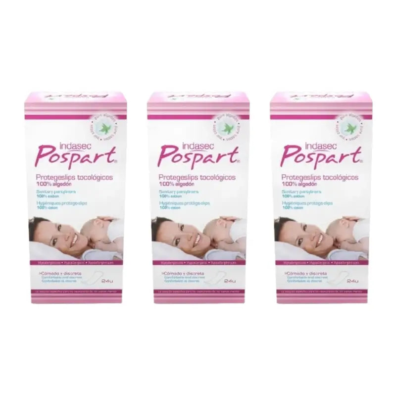 Indasec Pospart Protegeslip , 3 x 24 unidades