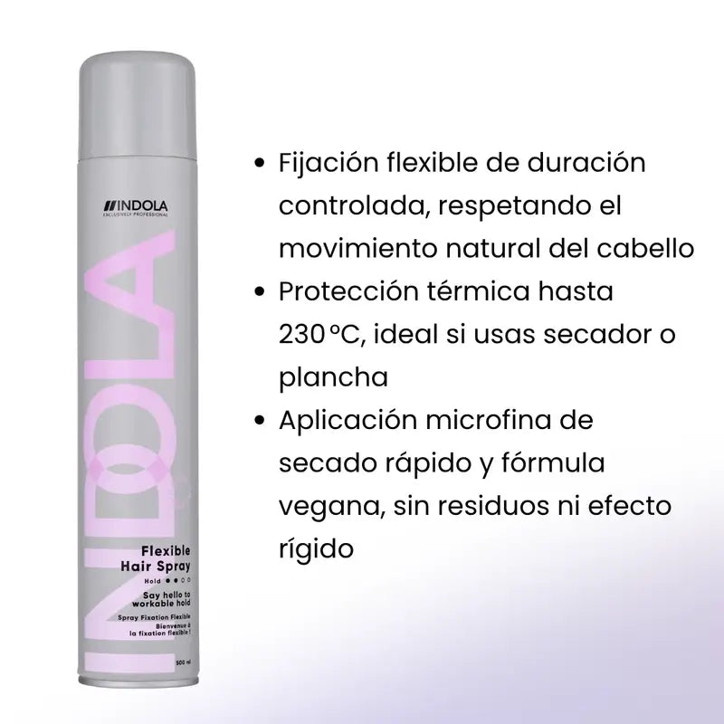 Indola Professional Flexible Hold Hairspray , 500 Ml