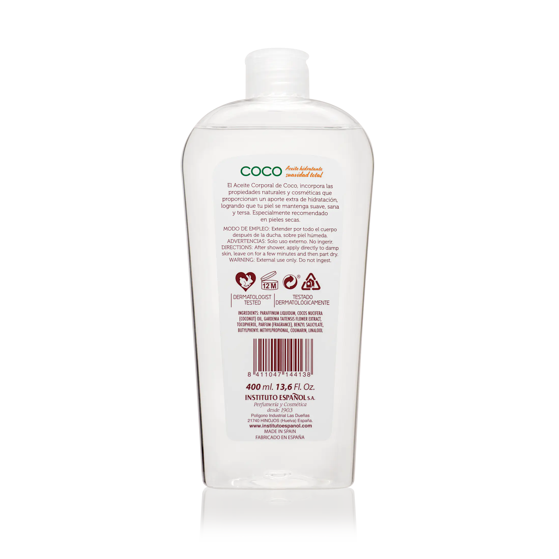 Instituto Español Óleo Corporal de Coco - 400 Ml.